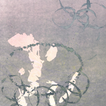 Floral Malfunctions X. Monotype, 30 x 40 cm, 2023.