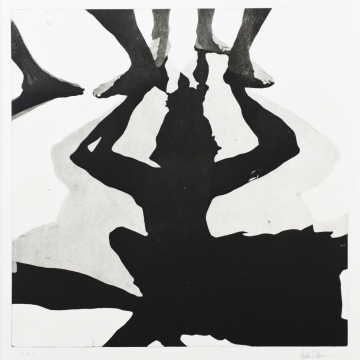 Shadow dance VII. Aquatint. 50 x 50 cm. 2013