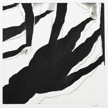 Shadow dance II. Etching, aquatint. 50 x 50 cm. 2013